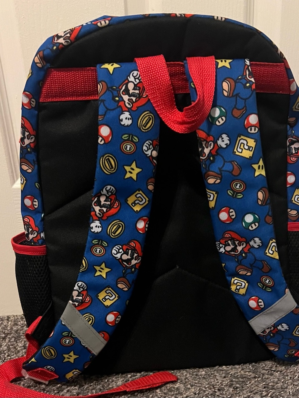Nintendo Super Mario Blue and Red Kids Backpack 16” - Picture 3 of 4
